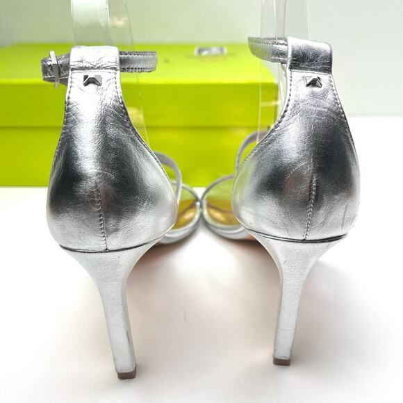 Ted Baker Triam Silver Double Strap High-Heel Sandals - Picture 4 of 10